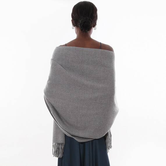 Schal Grau Stola Festlich Fur Abendkleid Pashmina Schals Tücher für Damen Winter