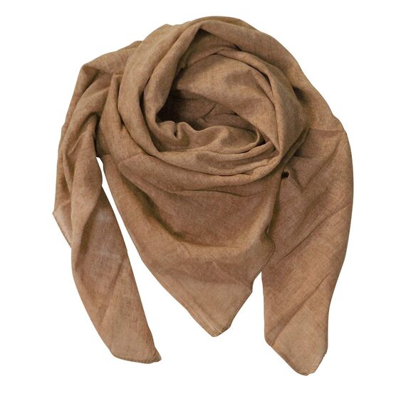 Harrys-Collection Damen Herren Baumwolltuch in vielen Farben 100 x 100 cm, Größen:Einheitsgröße, Farben:braun meliert