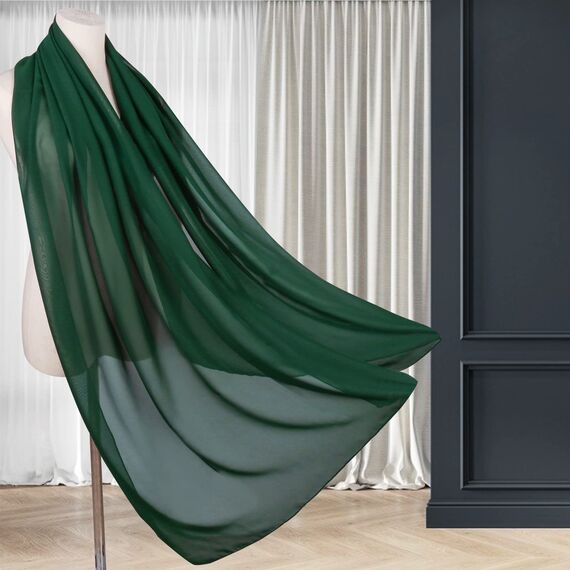 Ladiery Sheer Chiffon Tücher und Wraps für Abendkleider, Damen leichter weicher Schal für Hochzeit Braut Schultertuch