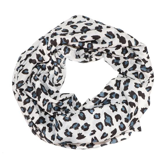 Harrys-Collection Damen Herren Baumwolltuch in vielen Farben 100 x 100 cm, Größen:Einheitsgröße, Farben:Leopard schwarz