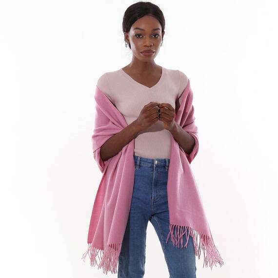 Schal Rosa Stola Festlich Fur Abendkleid Pashmina Schals Tücher für Damen Winter
