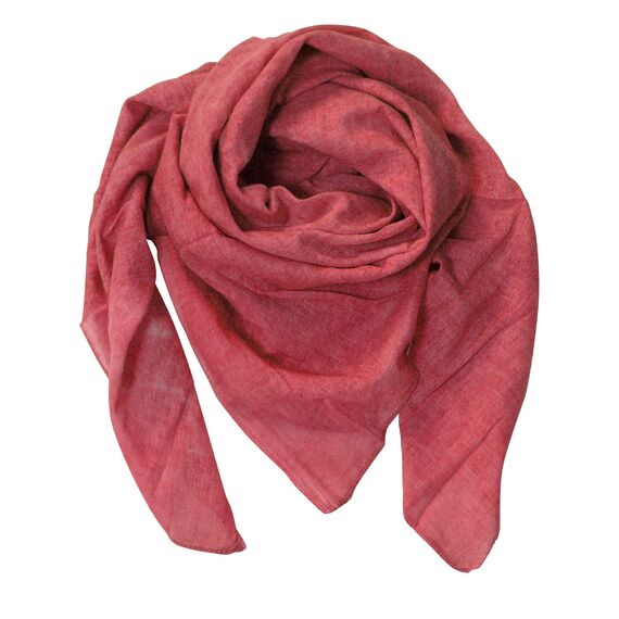 Harrys-Collection Damen Herren Baumwolltuch in vielen Farben 100 x 100 cm, Größen:Einheitsgröße, Farben:rot meliert
