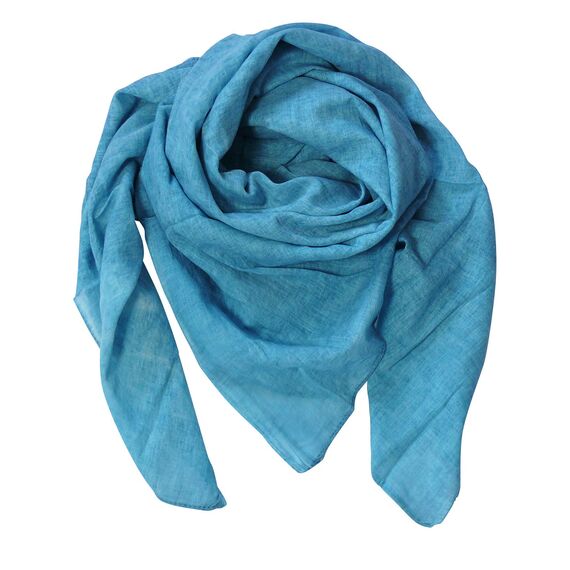 Harrys-Collection Damen Herren Baumwolltuch in vielen Farben 100 x 100 cm, Größen:Einheitsgröße, Farben:türkis meliert