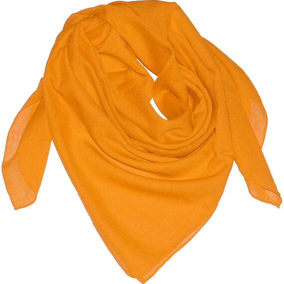 Harrys-Collection Damen Herren Baumwolltuch in vielen Farben 100 x 100 cm, Größen:Einheitsgröße, Farben:orange