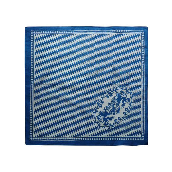 Harrys-Collection Damen Herren Baumwolltuch in vielen Farben 100 x 100 cm, Größen:Einheitsgröße, Farben:Bayern blau