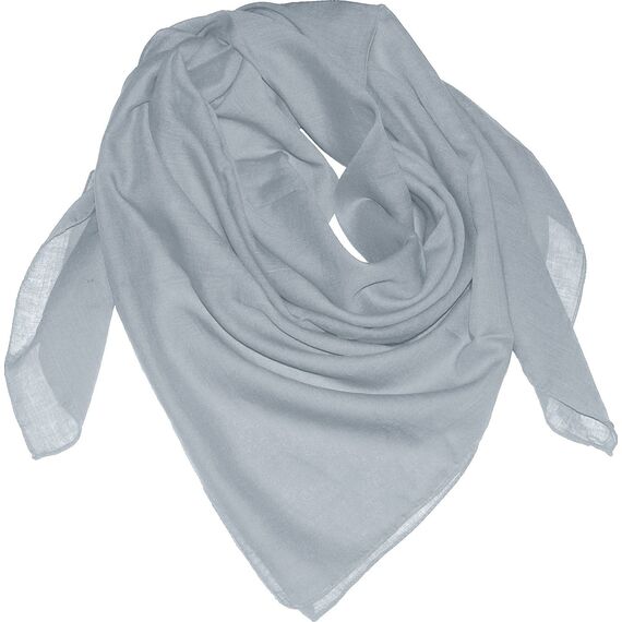 Harrys-Collection Damen Herren Baumwolltuch in vielen Farben 100 x 100 cm, Größen:Einheitsgröße, Farben:hellgrau