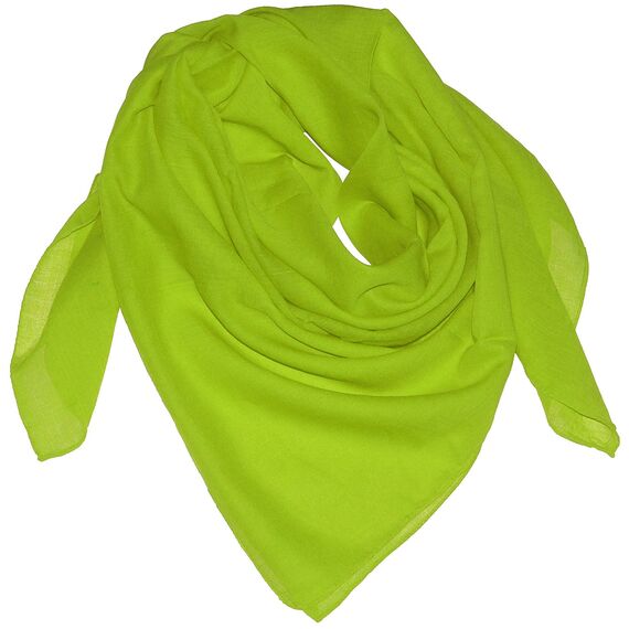 Harrys-Collection Damen Herren Baumwolltuch in vielen Farben 100 x 100 cm, Größen:Einheitsgröße, Farben:apfelgrün