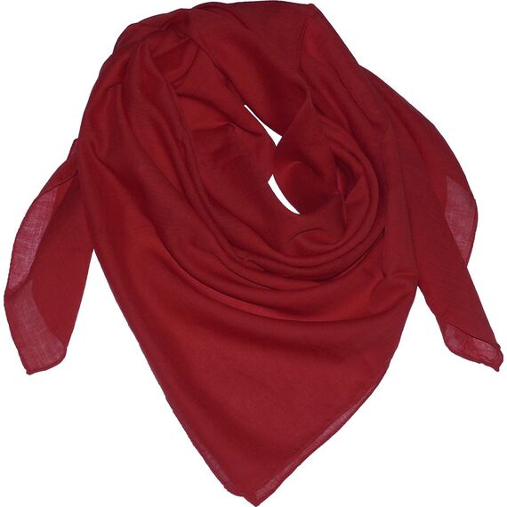 Harrys-Collection Damen Herren Baumwolltuch in vielen Farben 100 x 100 cm, Größen:Einheitsgröße, Farben:dunkelrot