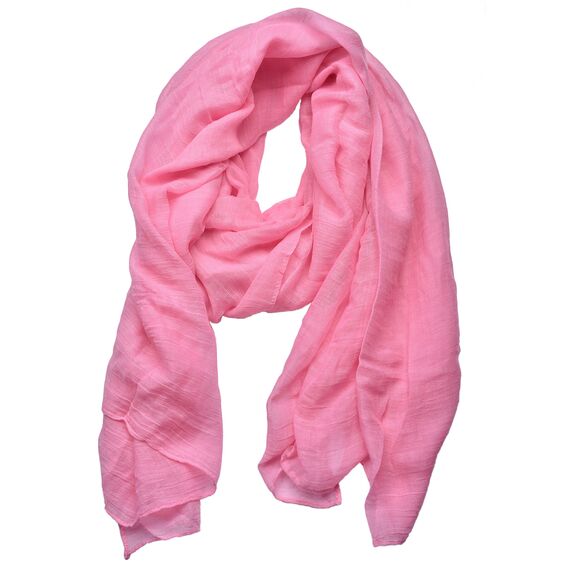 Outrip Damen Baumwollschals Damen Leichter Weicher Modeschal Hals Fester Wickelschal (ZBirdPink)