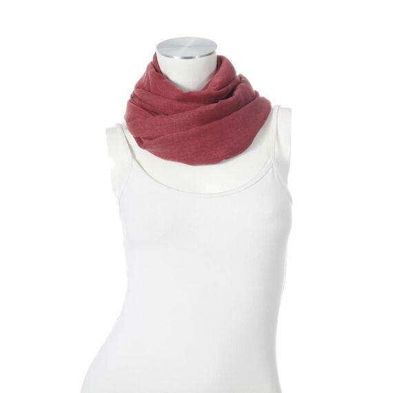 Majea Damen Loop Schal Cary – Eleganter Schlauchschal unifarben – 170x75cm weicher Rundschal für Business & Alltag (marsala)