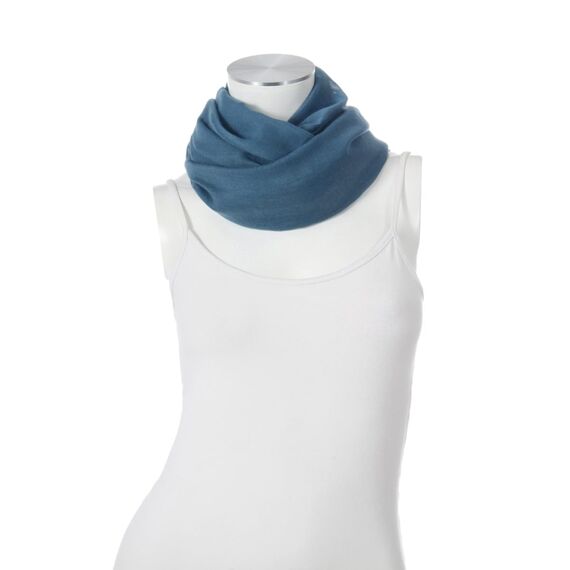 Majea Damen Loop Schal Cary – Eleganter Schlauchschal unifarben – 170x75cm weicher Rundschal für Business & Alltag (petrol)