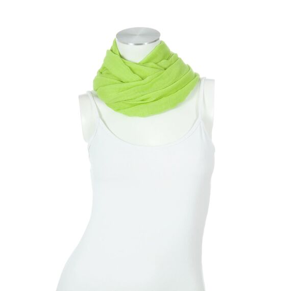 Majea Loop Cary Basic Schal Tuch Damen-schal Schlauchschal Rundschal Halstücher uni unifarben Loopschal einfarbig, Hellgrün, 170x80