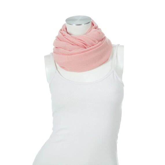 Majea Loop Cary Basic Schal Tuch Damen-schal Schlauchschal Rundschal Halstücher uni unifarben Loopschal einfarbig, Rosa 1, 170x80