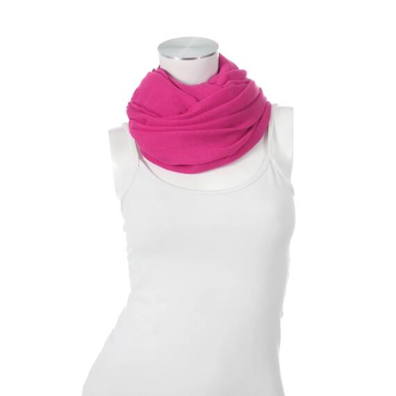 Majea Damen Loop Schal Cary – Eleganter Schlauchschal unifarben – 170x75cm weicher Rundschal für Business & Alltag (pink)