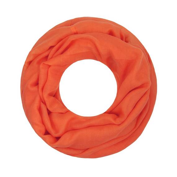 Majea Damen Loop Schal Cary – Eleganter Schlauchschal unifarben – 170x75cm weicher Rundschal für Business & Alltag (mandarin)