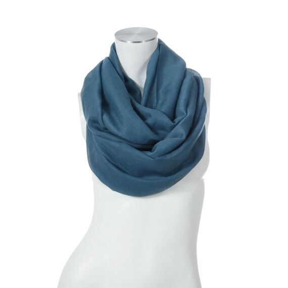 Majea Damen Loop Schal Cary – Eleganter Schlauchschal unifarben – 170x75cm weicher Rundschal für Business & Alltag (petrol)