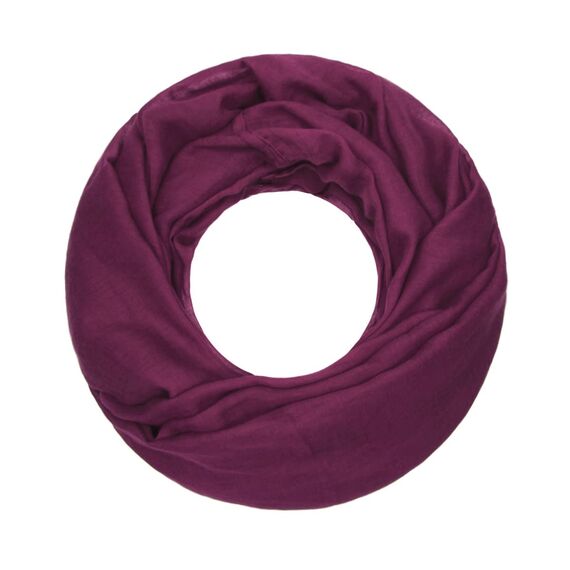 Majea Damen Loop Schal Cary – Eleganter Schlauchschal unifarben – 170x75cm weicher Rundschal für Business & Alltag (beere)