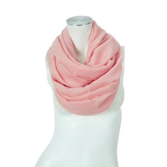 Majea Loop Cary Basic Schal Tuch Damen-schal Schlauchschal Rundschal Halstücher uni unifarben Loopschal einfarbig, Rosa 1, 170x80
