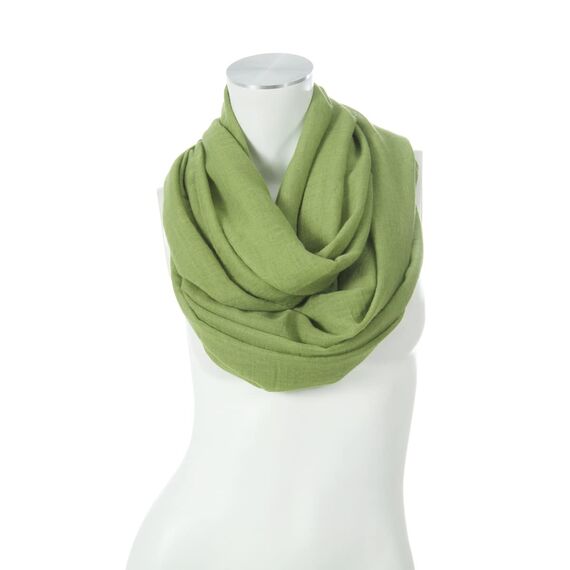 Majea Damen Loop Schal Cary – Eleganter Schlauchschal unifarben – 170x75cm weicher Rundschal für Business & Alltag (grün)