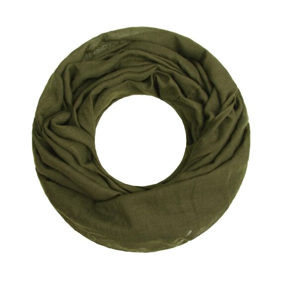 Majea Damen Loop Schal Cary – Eleganter Schlauchschal unifarben – 170x75cm weicher Rundschal für Business & Alltag (dark olive)