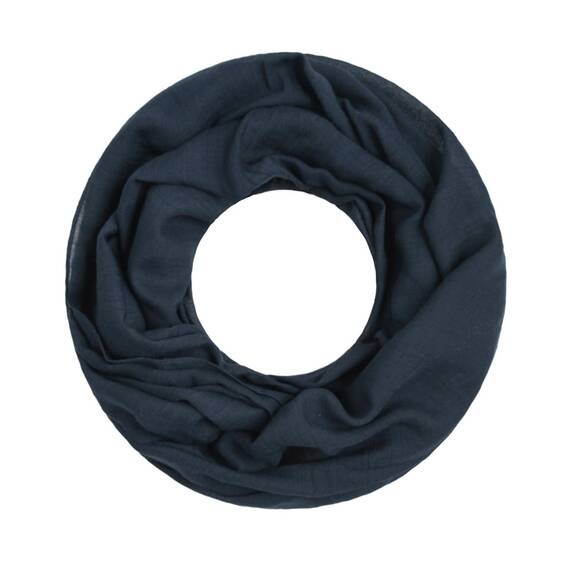 Majea Damen Loop Schal Cary – Eleganter Schlauchschal unifarben – 170x75cm weicher Rundschal für Business & Alltag (navy)