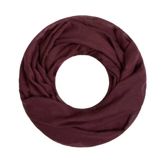 Majea Damen Loop Schal Cary – Eleganter Schlauchschal unifarben – 170x75cm weicher Rundschal für Business & Alltag (weinrot)