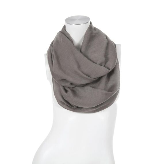 Majea Damen Loop Schal Cary – Eleganter Schlauchschal unifarben – 170x75cm weicher Rundschal für Business & Alltag (taupe)