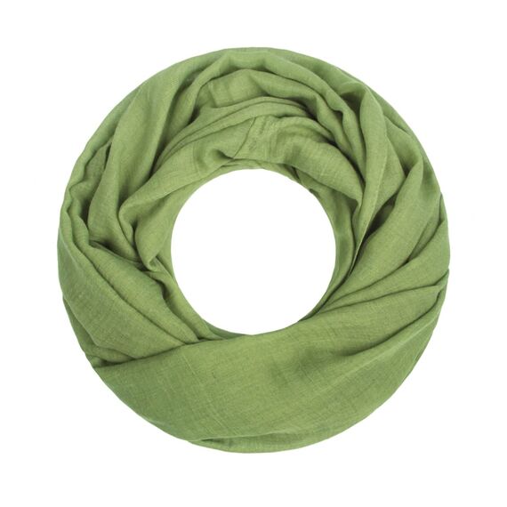 Majea Damen Loop Schal Cary – Eleganter Schlauchschal unifarben – 170x75cm weicher Rundschal für Business & Alltag (grün)