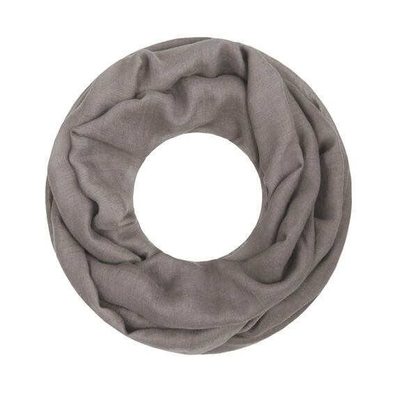 Majea Damen Loop Schal Cary – Eleganter Schlauchschal unifarben – 170x75cm weicher Rundschal für Business & Alltag (taupe)