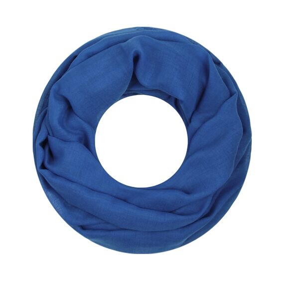 Majea Loop Cary Basic Schal Tuch Damen-schal Schlauchschal Rundschal Halstücher uni unifarben Loopschal einfarbig, Blau, 170x80