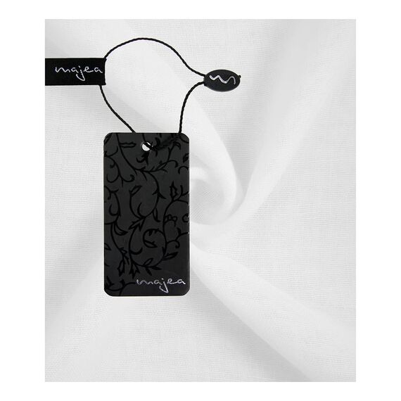 Majea Damen Loop Schal Cary – Eleganter Schlauchschal unifarben – 170x75cm weicher Rundschal für Business & Alltag (weiß)
