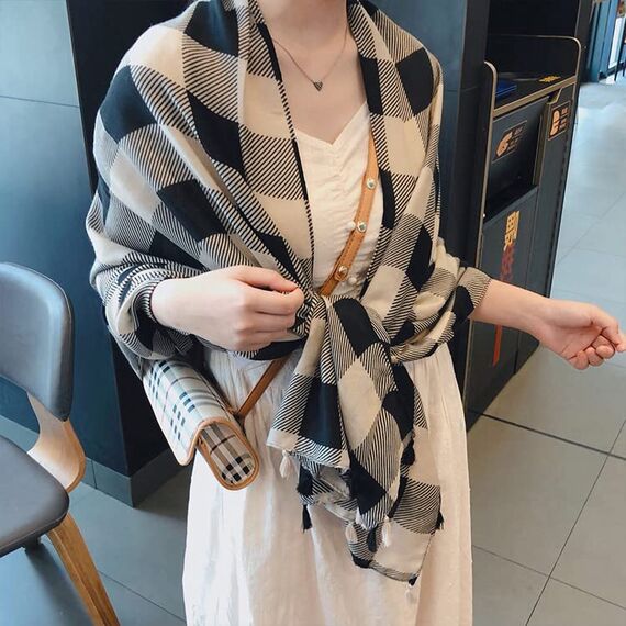 VELLETTE Damen Halstuch Schals Halstücher Tuch Kopftuch Halstuch Schal Winter warm Damen-Schals Stola