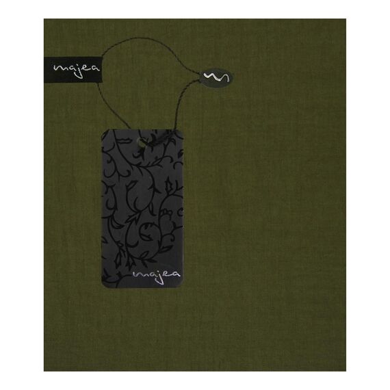 Majea Damen Loop Schal Cary – Eleganter Schlauchschal unifarben – 170x75cm weicher Rundschal für Business & Alltag (dark olive)