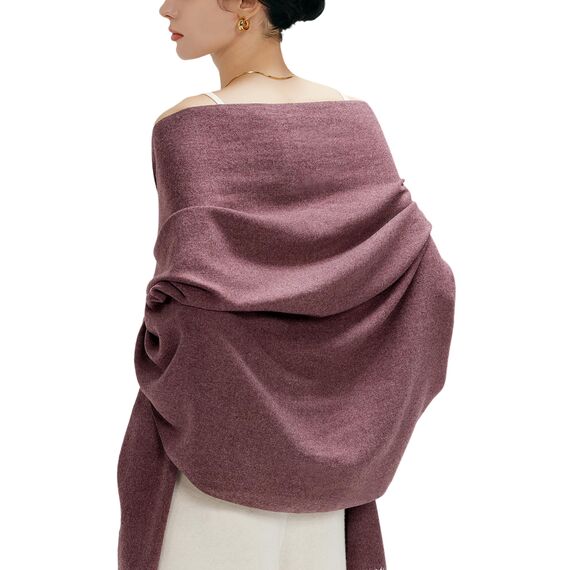 MaaMgic Schal Damen Warm Winter Herbst unifarben Baumwolle mit quasten/fransen, 20+ Farben Einfarbig & Kariert Pashmina Stola Schals MEHRWEG,Marmelade 2025