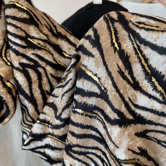KRUIHAN Zebra Animal Print Schals & Tücher für Damen Stola Damen Festlich Leichtes Herbst Winter Halstuch Schultertuch Kopftuch Geschenke für Frauen,Stil C-Beige Stola