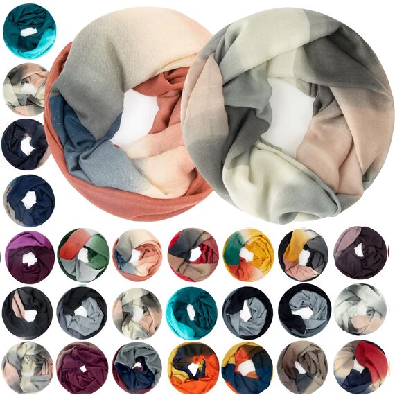 Glamexx24 Damen schal leichter Langschal Loop Schlauchschal Tuch Viele Farben