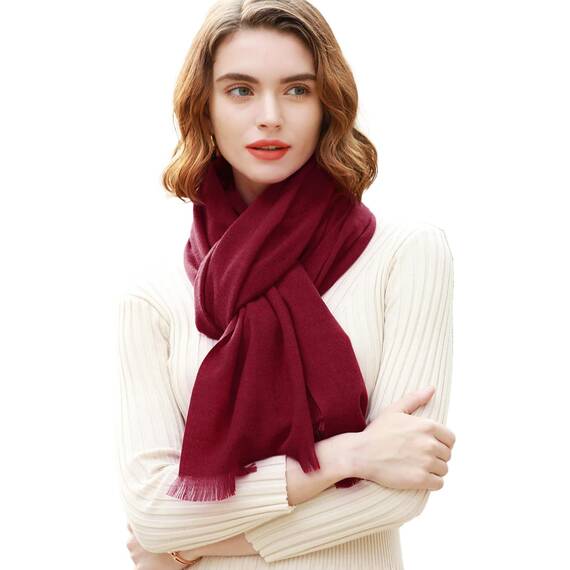 RIIQIICHY Damen Schal Winter Weinrot Pashmina Stola Festlich Herbst xxl schals Tücher für Abendkleider Frauen Hochzeit schultertuch