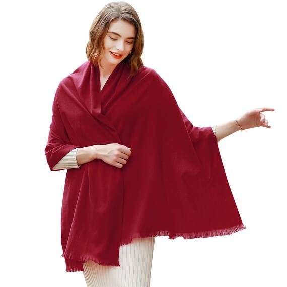 RIIQIICHY Damen Schal Winter Rot Pashmina Stola Festlich Herbst xxl schals Tücher für Abendkleider Frauen Hochzeit Schultertuch