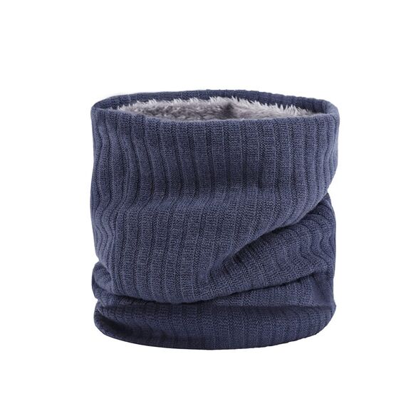 HGDGears Fleece Halswärmer Winddicht Thermo Gestrickt Schlauchschal für Herren Damen Dicker Winter Kaltes Wetter Gestrickter Kreis Schal für Outdoor Sport(blau)