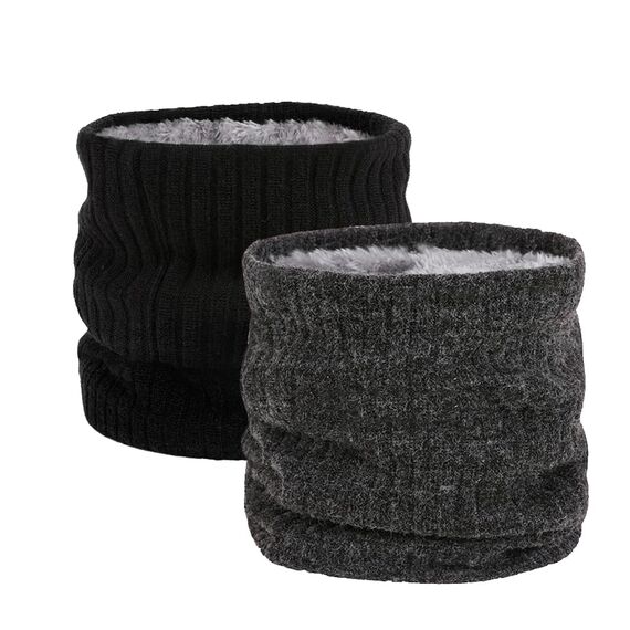 HGDGears Fleece Halswärmer Winddicht Thermo Gestrickt Schlauchschal für Herren Damen Dicker Winter Kaltes Wetter Gestrickter Kreis Schal für Outdoor Sport