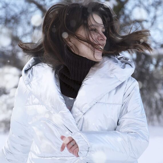 HGDGears Fleece Halswärmer Winddicht Thermo Gestrickt Schlauchschal für Herren Damen Dicker Winter Kaltes Wetter Gestrickter Kreis Schal für Outdoor Sport