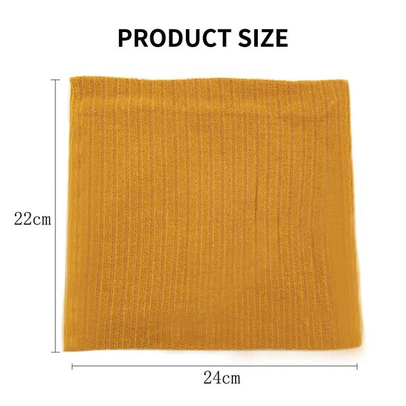 HGDGears Fleece Halswärmer Winddicht Thermo Gestrickt Schlauchschal für Herren Damen Dicker Winter Kaltes Wetter Gestrickter Kreis Schal für Outdoor Sport (Gelb)