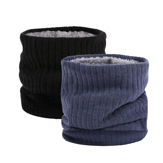 HGDGears Fleece Halswärmer Winddicht Thermo Gestrickt Schlauchschal für Herren Damen Dicker Winter Kaltes Wetter Gestrickter Kreis Schal für Outdoor Sport