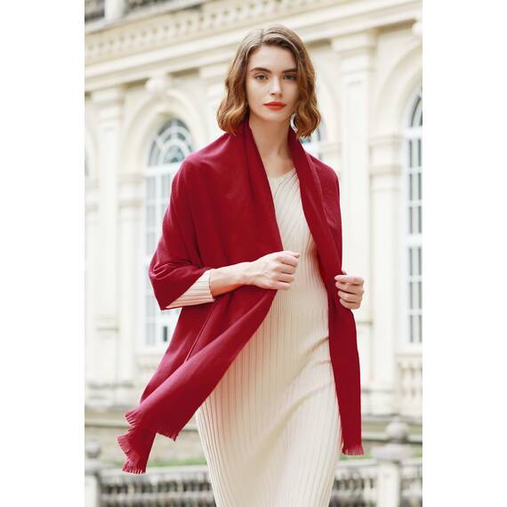 RIIQIICHY Damen Schal Winter Rot Pashmina Stola Festlich Herbst xxl schals Tücher für Abendkleider Frauen Hochzeit Schultertuch