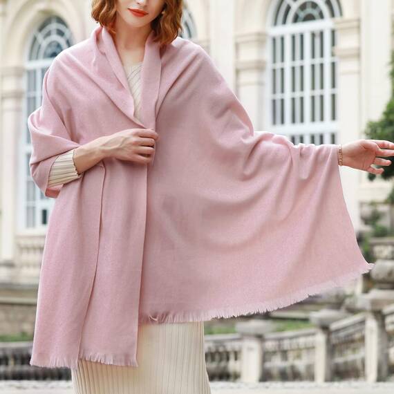 RIIQIICHY Damen Schal Winter Rosa Pashmina Stola Festlich Herbst xxl schals Tücher für Abendkleider Frauen Hochzeit schultertuch Frühling