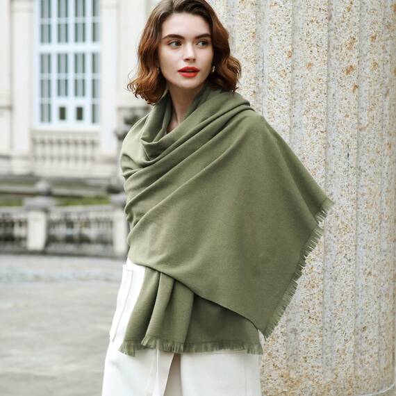 RIIQIICHY Damen Schal Winter Grün Pashmina Stola Festlich Herbst xxl schals Tücher für Abendkleider Frauen Hochzeit Schultertuch Frühling