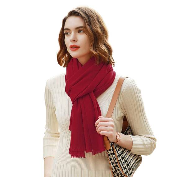 RIIQIICHY Damen Schal Winter Rot Pashmina Stola Festlich Herbst xxl schals Tücher für Abendkleider Frauen Hochzeit Schultertuch