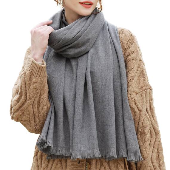 RIIQIICHY Damen Schal Winter Grau Pashmina Stola Festlich Herbst xxl schals Tücher für Abendkleider Frauen Hochzeit schultertuch