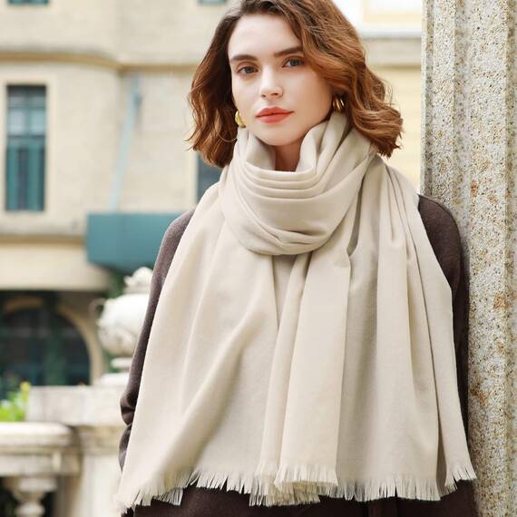RIIQIICHY Damen Schal Winter Beige Pashmina Stola Festlich Herbst xxl schals Tücher für Abendkleider Frauen Hochzeit schultertuch