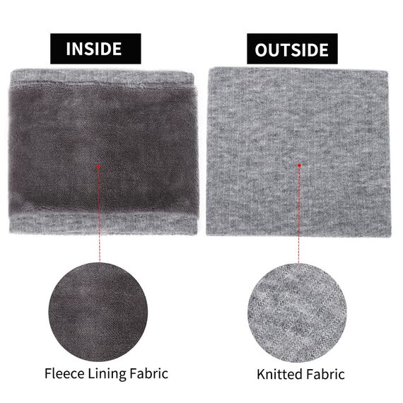 HGDGears Fleece Halswärmer Winddicht Thermo Gestrickt Schlauchschal für Herren Damen Dicker Winter Kaltes Wetter Gestrickter Kreis Schal für Outdoor Sport